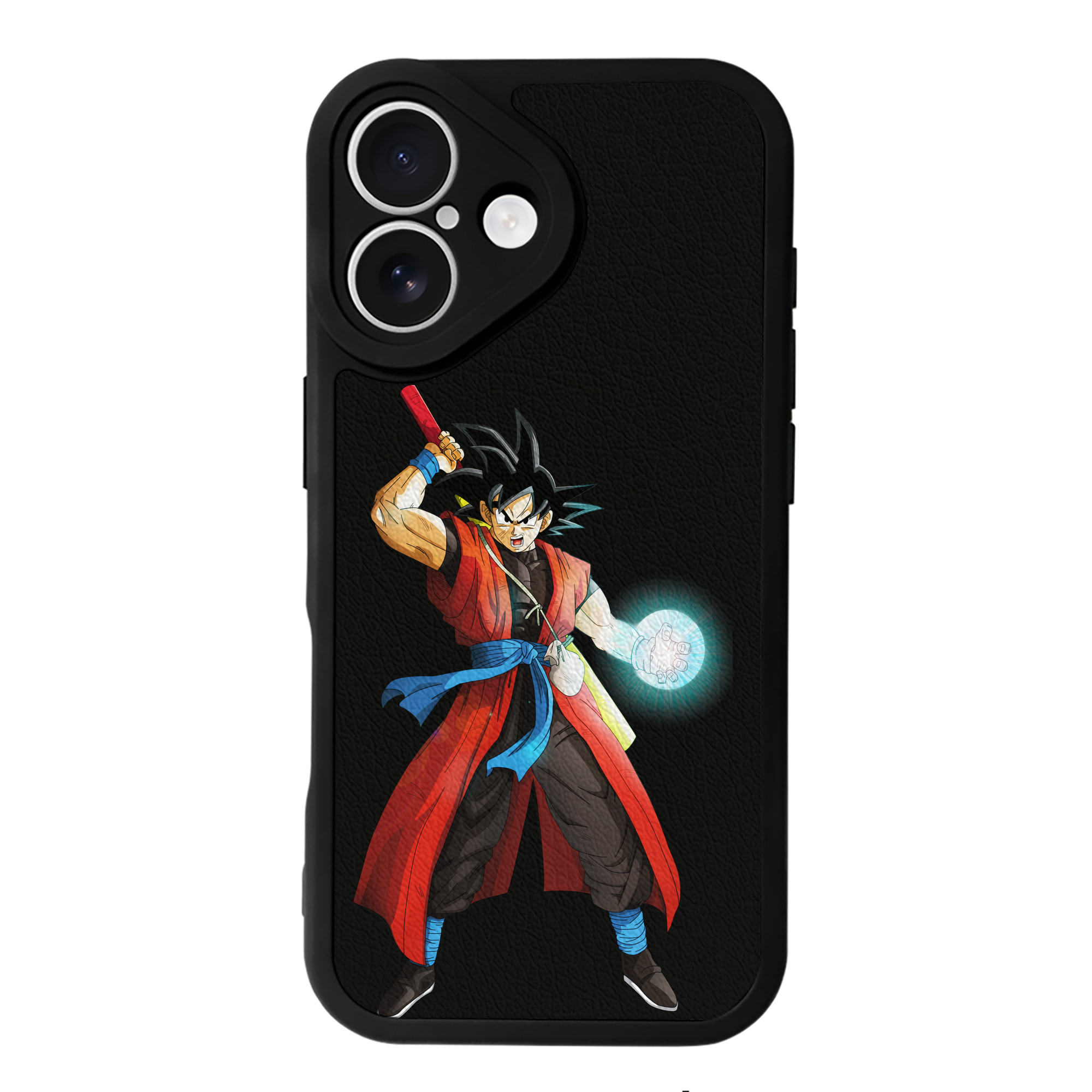 （画像用） ドラゴンボール 孫悟空（そん ごくう）Son Goku カカロット DRAGON BALL Kakarotto 【iPhone 16シリーズ対応】シリコンスマホケース（レザー調） 材質：シリコン